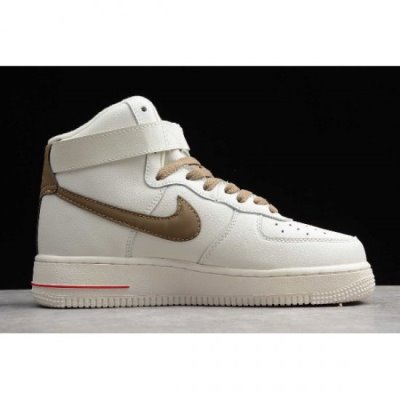 Nike Air Force 1 High Id Rice Beyaz / Kahverengi Kaykay Ayakkabı Türkiye - 5841FGLM